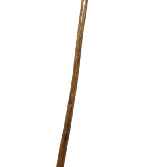 47" Natural Wood Very Light Grooved Grip Walking Hiking Stick - Picture 2 of 4